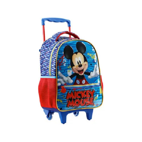 Mochila Rodinha G Escolar Infantil Mickey Mouse Disney 