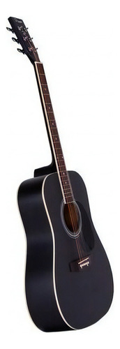 Guitarra Acústica Parquer GA105 para Diestros Negra Mate con Funda