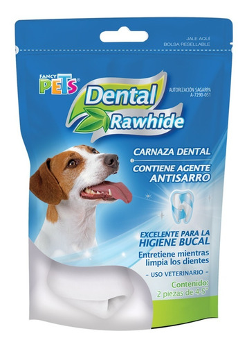 Imagen 2 de 5 de 4 Carnaza Dental Con Antisarro Para Higiene Bucal 2pzs