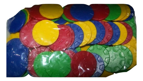 Gcg 100 Fichas De Colores 3cm Plastico Para Juegos De Mesa