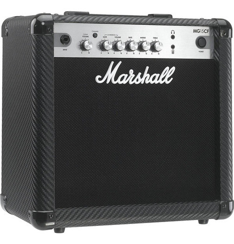 Amplificador de guitarra Marshall MG15cf 15w, color negro, 110 v