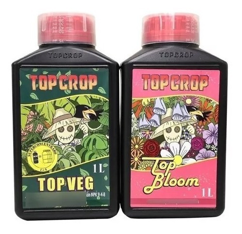 Pack Fertilizantes Base Top Crop 1 Litro (veg+bloom)