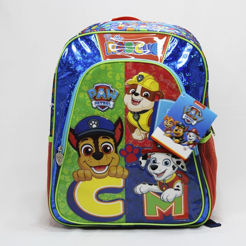 Mochila Escolar Grande Primaria Ruz Paw Patrol 173693 Crm Color Azul