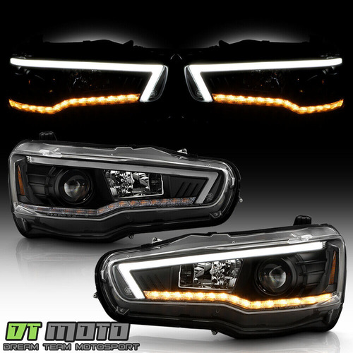 Par Faros Negro Led Mitsubishi Lancer Evolution 2009 2.0l