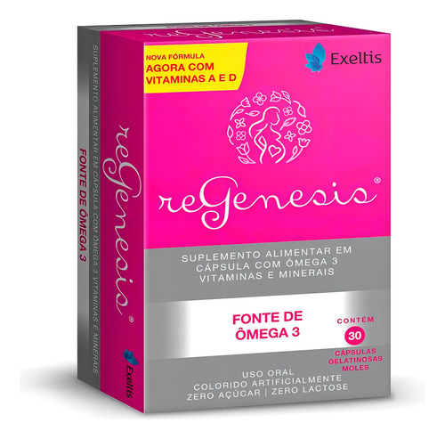 Exeltis Regenesis Ômega 3 Dha 30 Cápsulas Sem Sabor
