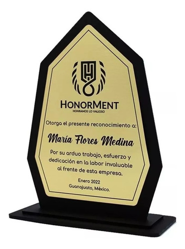 Placa De Acrílico, Trofeos, Premios Heptagonal