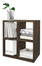 Comprar Biblioteca Flotante Estilo Moderno Macizo 4 Estantes Sajo Color Nogal
