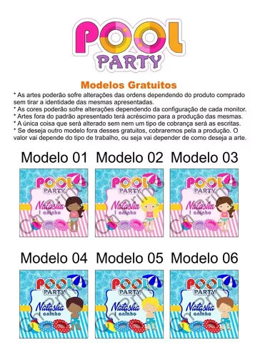 Kit digital - Festa Pool Party Menina