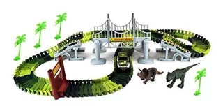 Pista De Carrera Dinosaur World + Carrito Y Accesorios