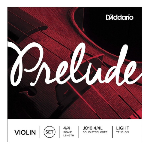 Encordado Para Violin 4/4 Daddario Prelude J8104/4l Light