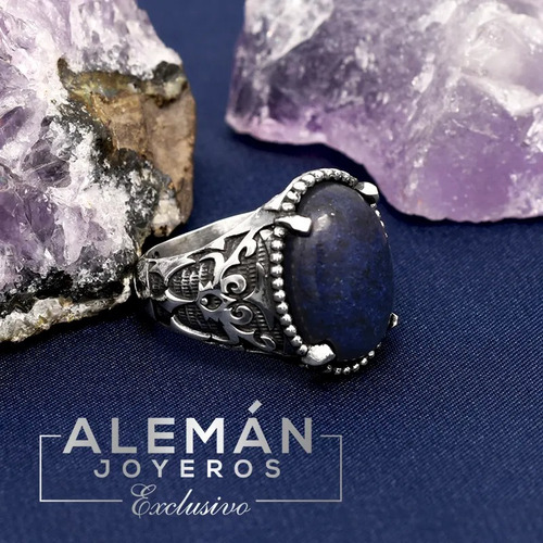 Padrísimo Anillo De Plata .925 Modelo Jack Lapislázuli 11
