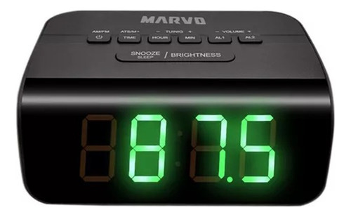 Radio Reloj Marvo Har-001 Fm Am Negro Mundo Kanata 
