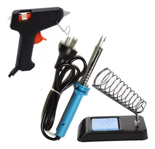 Estacion Soldado Soldador 40w + Soporte + Pistola Silicona