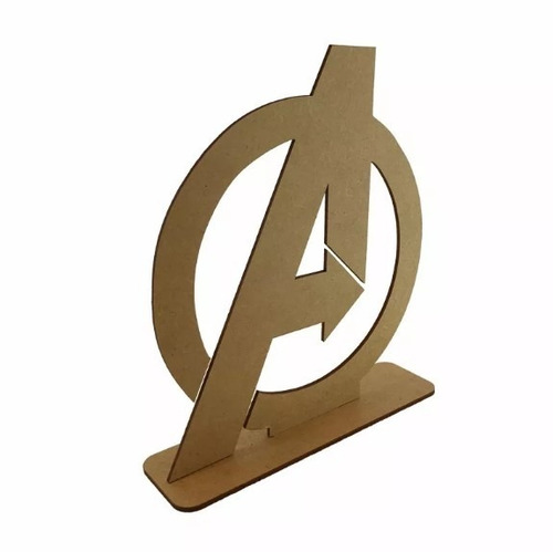 Imagem 2 de 4 de 5 Centro De Mesa Vingadores Mdf Cru Super Herói Decoração