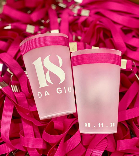 Copo Personalizado Eco C/ Cordinha Festa 500ml Kit Com 25un