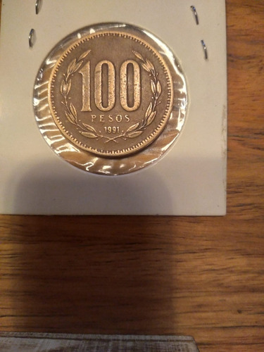 Moneda 100 Pesos 1991 Escasa (km#226.2) , Circulada.