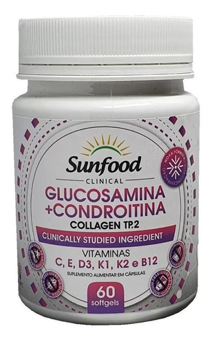 Glucosamina Condroitina Msm 60 Softgels Sunfood