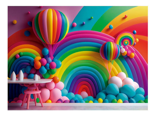 Fundo Fotográfico Criança Rainbow Tecido 2,20m X 1,50m F374