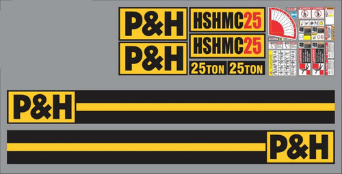 Kit De Calcomanías Para P&h Hshmc25
