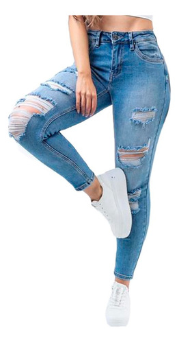 Jeans Mujer Mezclilla Suave Strech P52