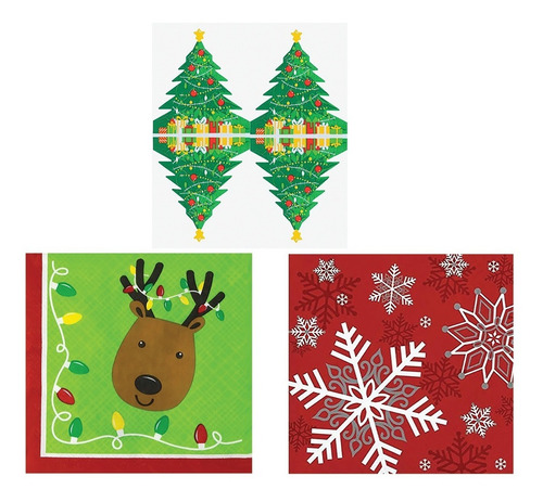 Imagen 1 de 6 de Servilletas Decoupage Set Trio Navideño Laura Craft