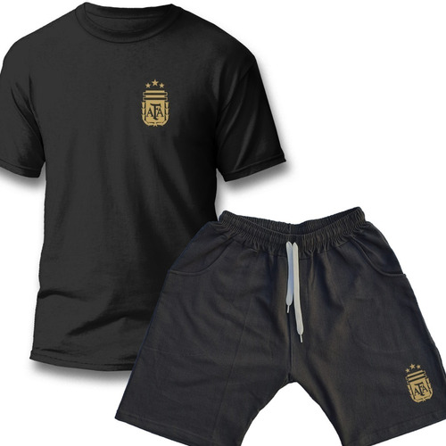 Conjunto Para Niños Remera Y Short Argentina Campeon 3