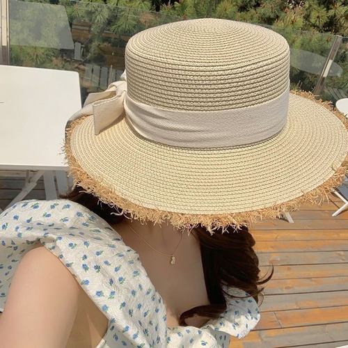 Sombrero De Paja Con Ala Sobredimensionada, Protección Solar