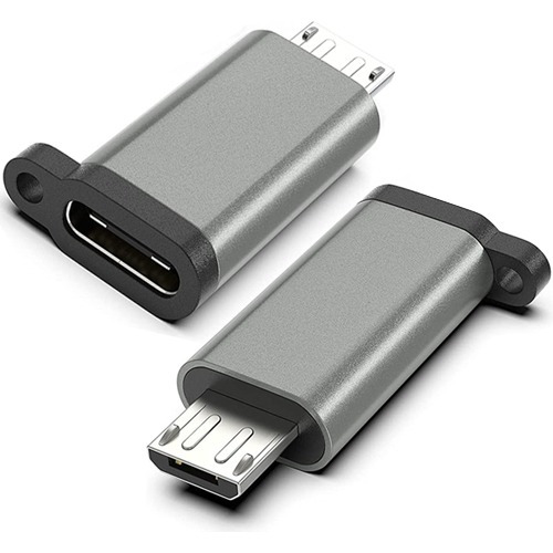 Adaptador Usb C Tipo C Hembra A Micro Usb Macho Aluminio