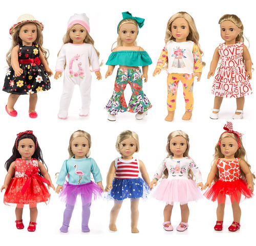 Muñeca Americana Zqdoll 19 Prendas De Regalo Y Accesorios En