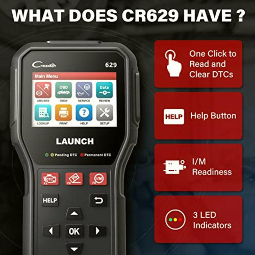 Launch Cr629 Obd2 Scanner Newest 2023 Scan Tool With Reset