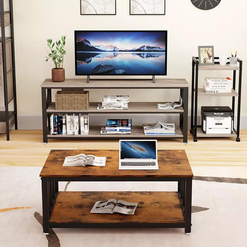 Mueble Para Tv Minimalista Centro De Entretenimiento Gris