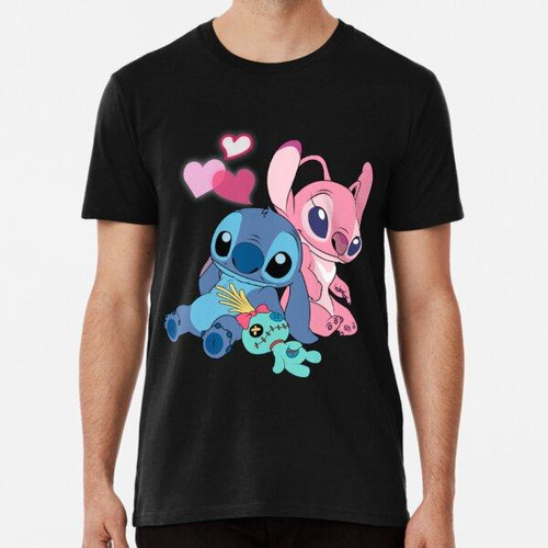 Remera Stitch Y Lilo Stitch Angel Love Algodon Premium