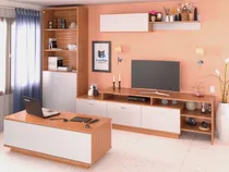 Comprar Combo Rack Tv + Biblioteca + Repisa + Mesa Ratona Living