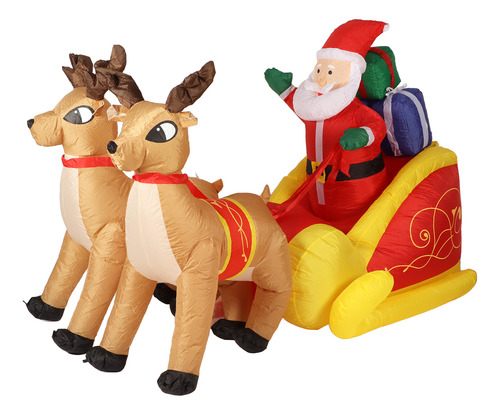 Decoración De Trineo De Papá Noel Inflable De Poliéster