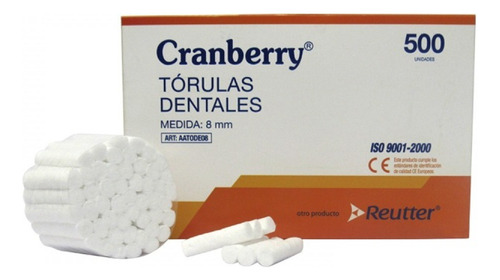 Torulas Dentales 8mm Cranberry 500 Unds.