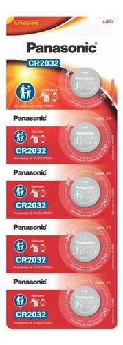 comprar Panasonic CR2032 pilha botão kit de 5 unidades