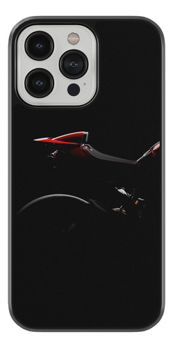 Case Funda Para Iphone Motocicleta Rodada Biker Rojo 01 Eg Negro Motocicleta 13