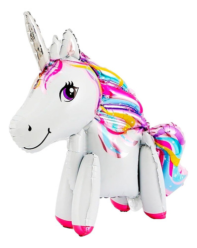 Globo Unicornio 3 Piezas 61 X 46 Centimetros Blanco