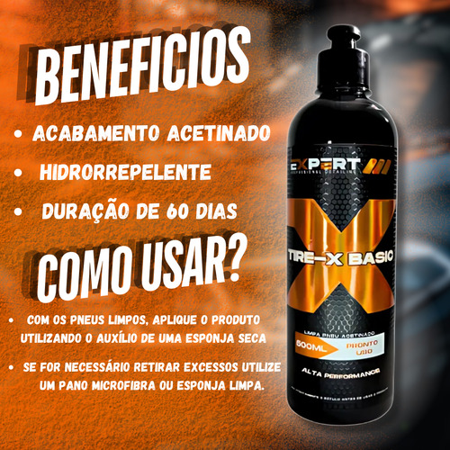 Kit Cuidados Automotivos Limpeza E Proteção Pneu Expert