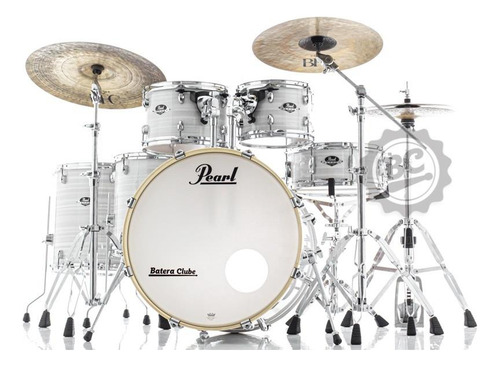 Bateria Pearl Export Exx White 22,10,12,14,16 Ferragens