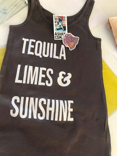 Playera Tequila Playa Beach Limes Dama Tirantes 