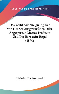 Libro Das Recht Auf Zueignung Der Von Der See Ausgeworfen...