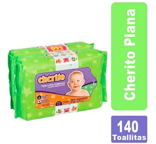 Cherito Toallitas Húmedas Planas 12 Pack X 140 C/u ( 1680 )