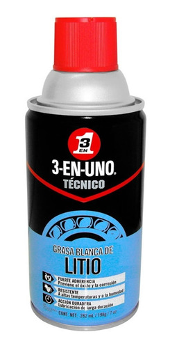 Grasa Blanca De Litio 3 En 1 (aerosol) 282ml -- Roll Steel-