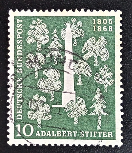 Alemania, Sello Mi 220 Adalbert Stifter 1955 Usado L17620