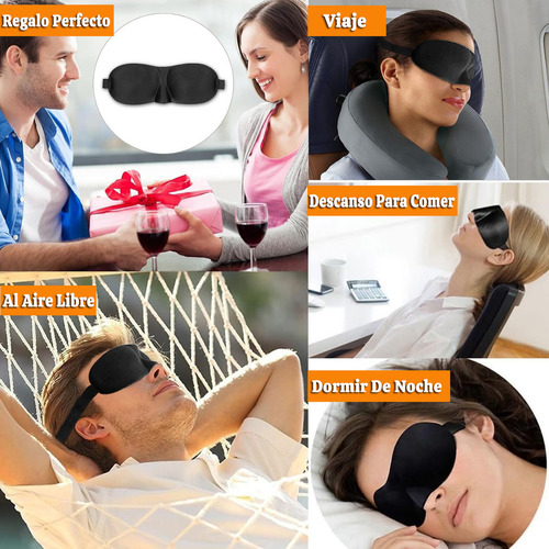 Máscara De Ojos Para Dormir 3d Para Mujer Hombre Viaje Hogar