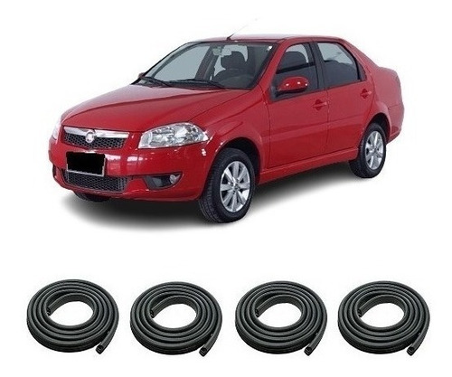 Fiat Siena Burletes Kit 4 Puertas 2017 Carroceria Rapinese! 