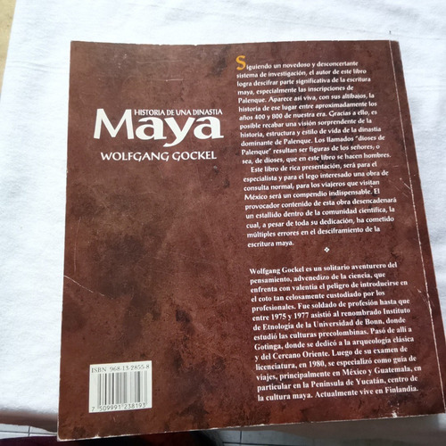 Historia De Una Dinastía Maya. Wolfgang Gockel. (Usado)