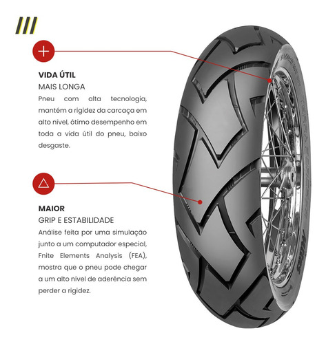 Par Pneu Bmw F800 F 800 90/90-21 + 170/60-17 Mitas