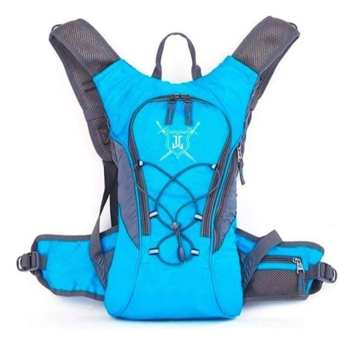 Mochila De Hidratación Cámara Para Agua De 2 L Tela Térmica Azul Acero Liso